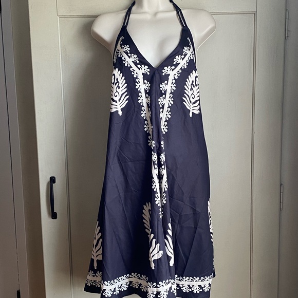 Black & Cream Print Dress Coverup - Picture 5 of 9